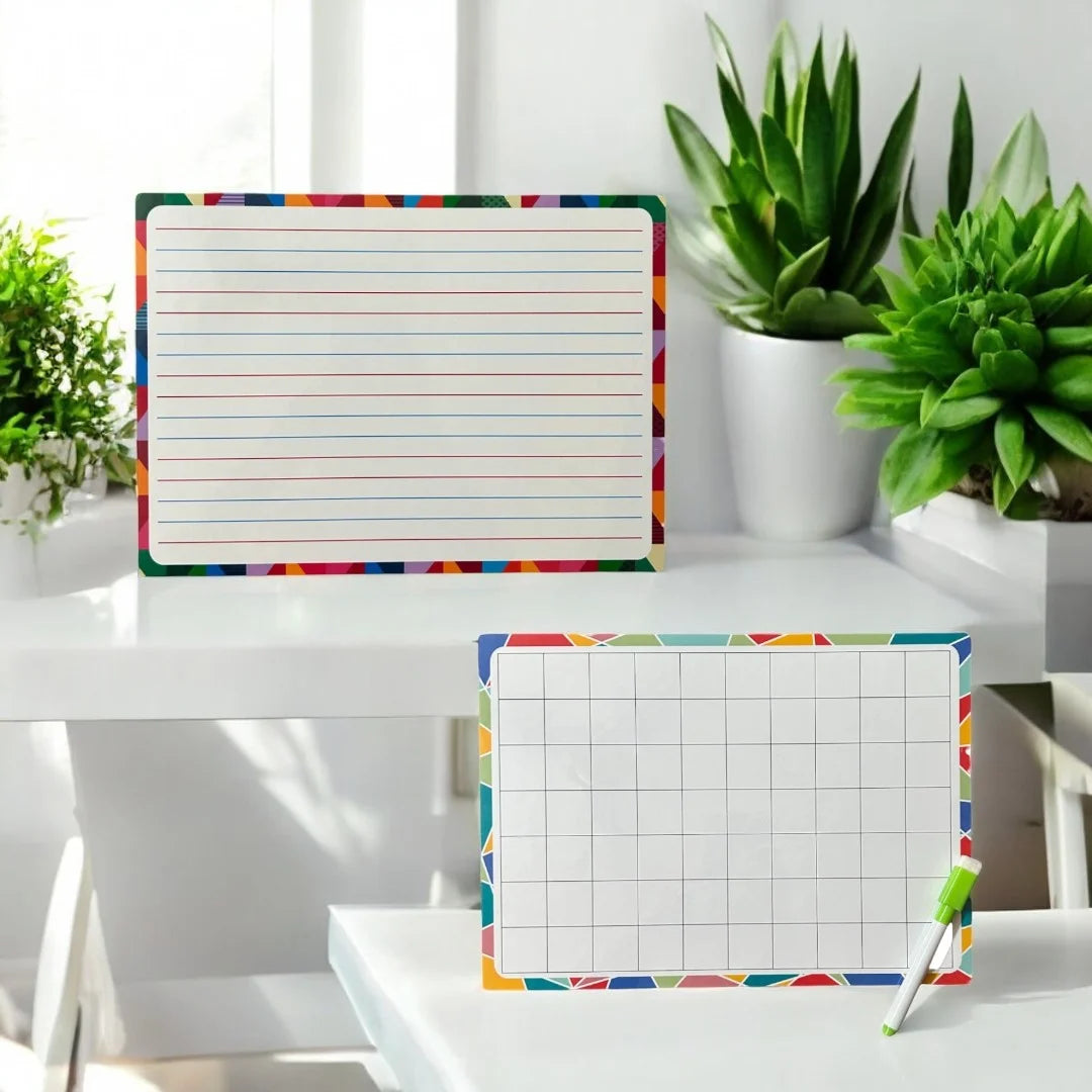 4-Line, Alphabet & Pattern Wipe and Clean Tracing Boards (Combo)