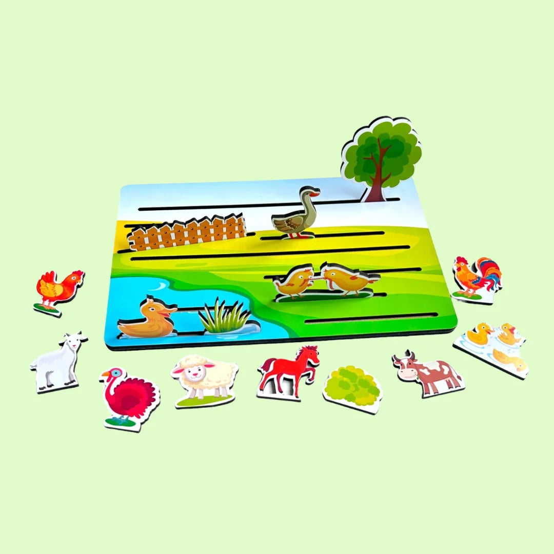 Farmyard Animals Pretend Play Set
