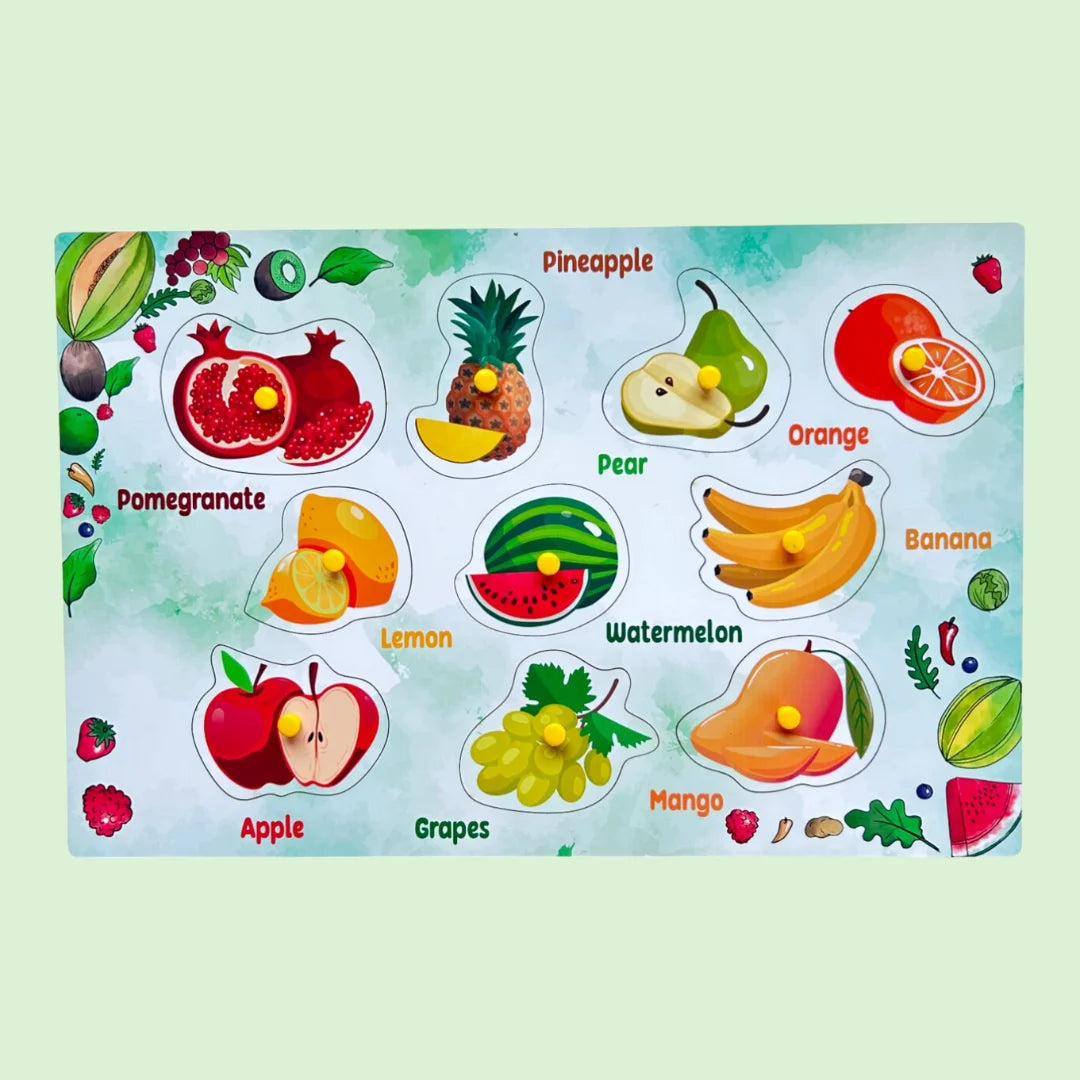 Fruits & Vegetables Peg Puzzle Combo