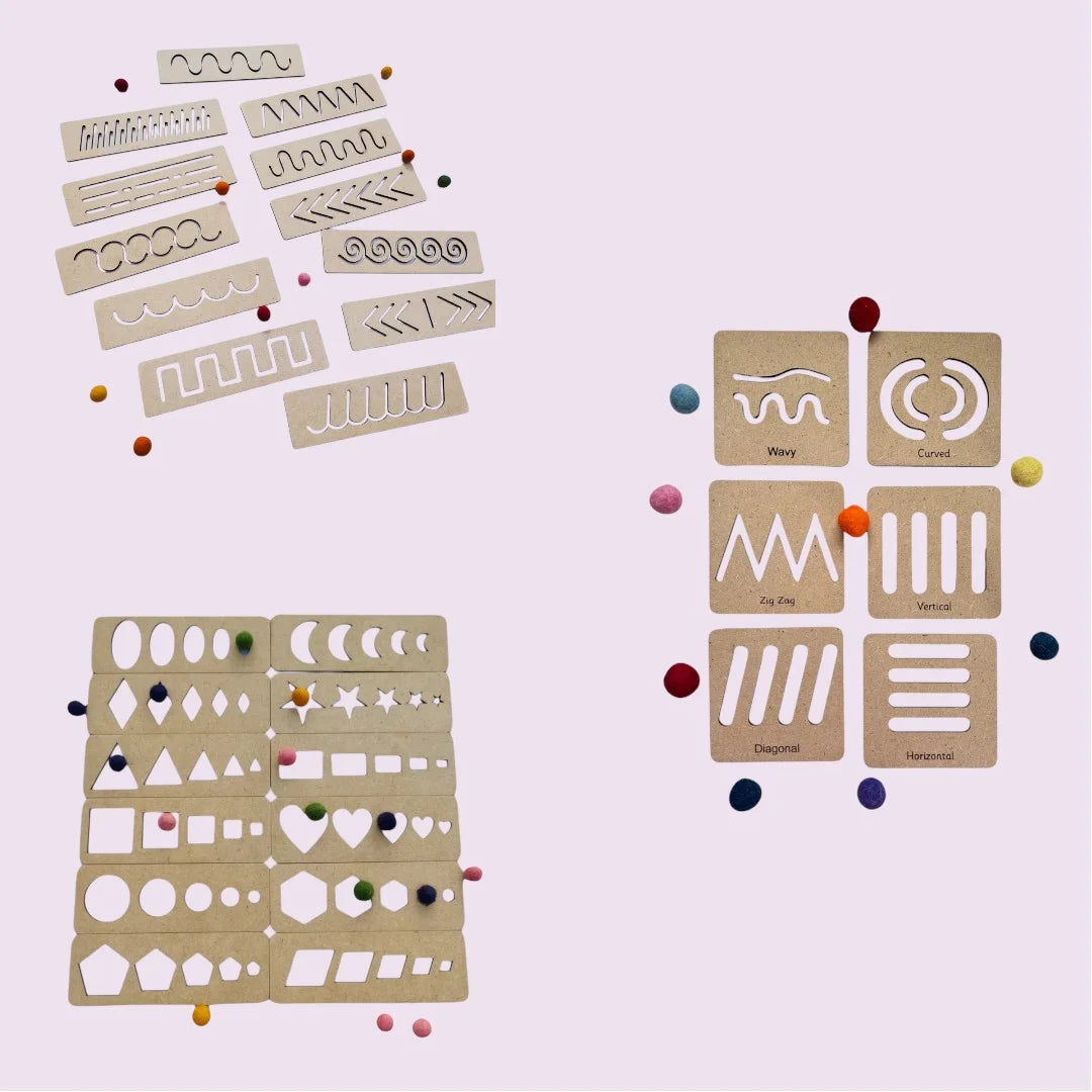 Pre Writing Stencil -Shape and Large and Short Combo kits