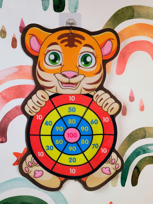 Felt Dart Board Kids Game Fun Assorted Themes with 3 Velcro Balls Perfect Indoor Game for Boys & Girls (RR701)