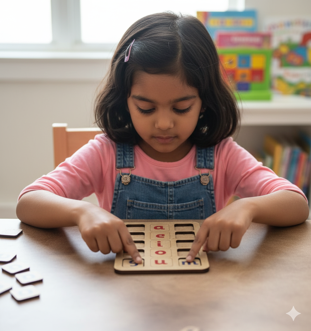 Wooden phonics learning kit by Tevety