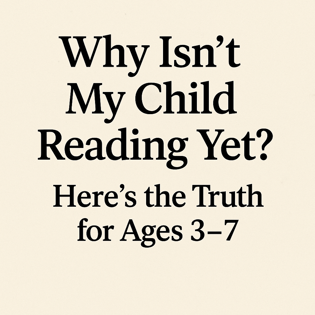 Why Isn’t My Child Reading Yet? Here’s the Truth for Ages 3–7