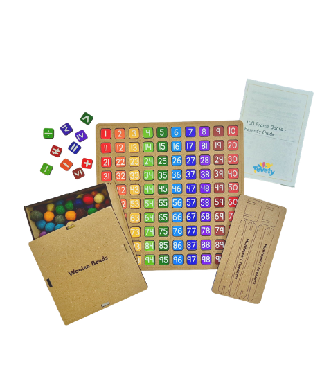 100 Frame Math Learning Kit for Kids | Counting & Number Sense Activity