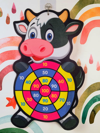 Felt Dart Board Kids Game Fun Assorted Themes with 3 Velcro Balls Perfect Indoor Game for Boys & Girls (RR701)