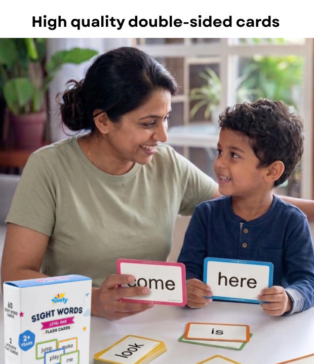 Sight Words Flash Cards for Toddlers & Kindergarten | 62 Water Resistant Learning Cards