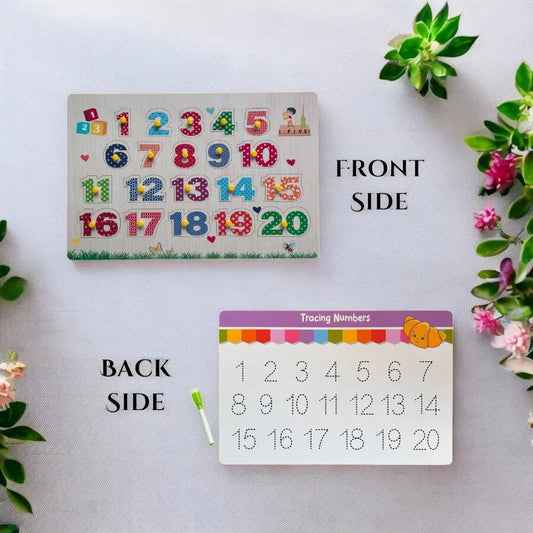 2 in 1 Numbers Peg with Wipe-Clean Writing Practice Board