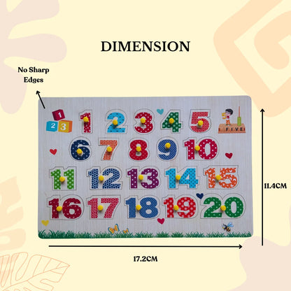 2 in 1 Numbers Peg with Wipe-Clean Writing Practice Board