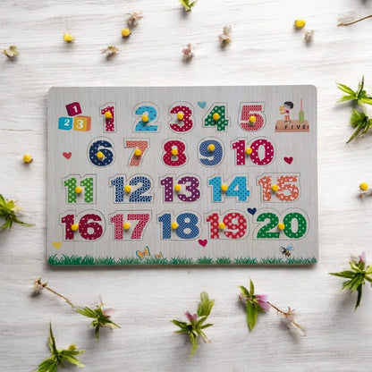 2 in 1 Numbers Peg with Wipe-Clean Writing Practice Board