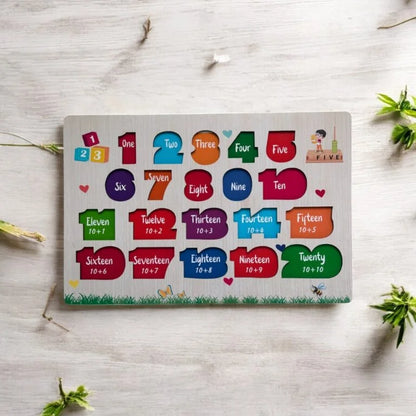 2 in 1 Numbers Peg with Wipe-Clean Writing Practice Board