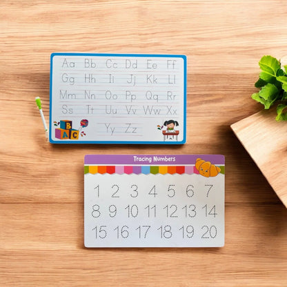 4-Line, Alphabet & Pattern Wipe and Clean Tracing Boards (Combo)