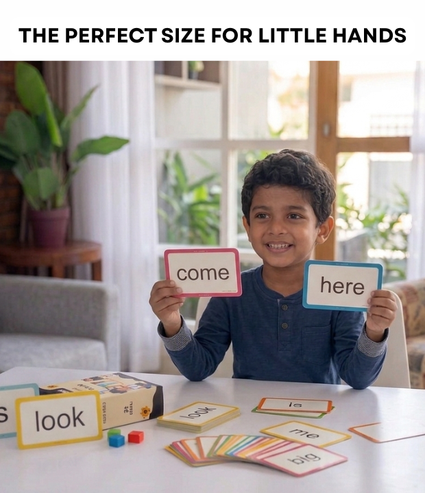 Sight Words Flash Cards for Toddlers & Kindergarten | 62 Water Resistant Learning Cards