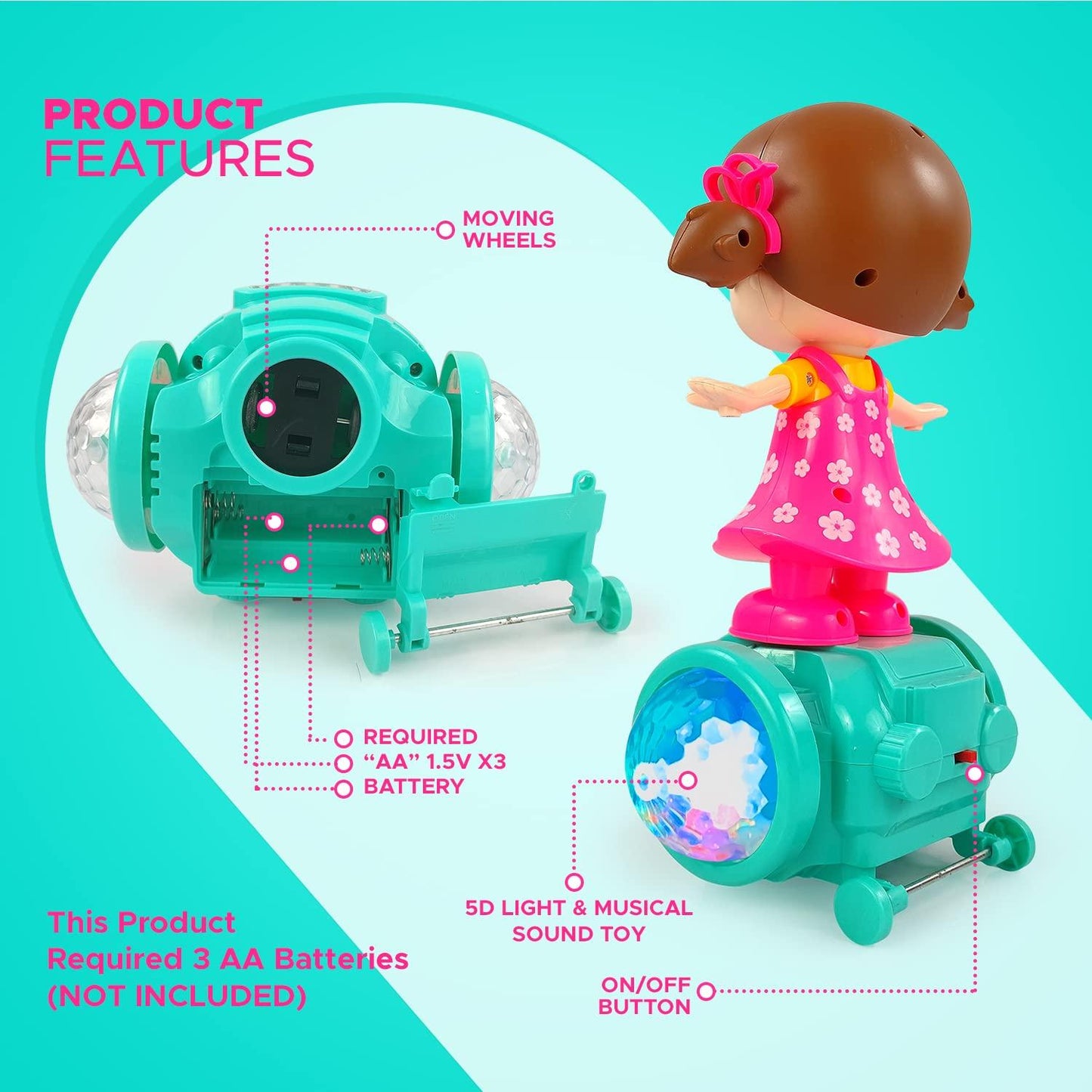 360 Degree Rotating Musical Dancing Doll