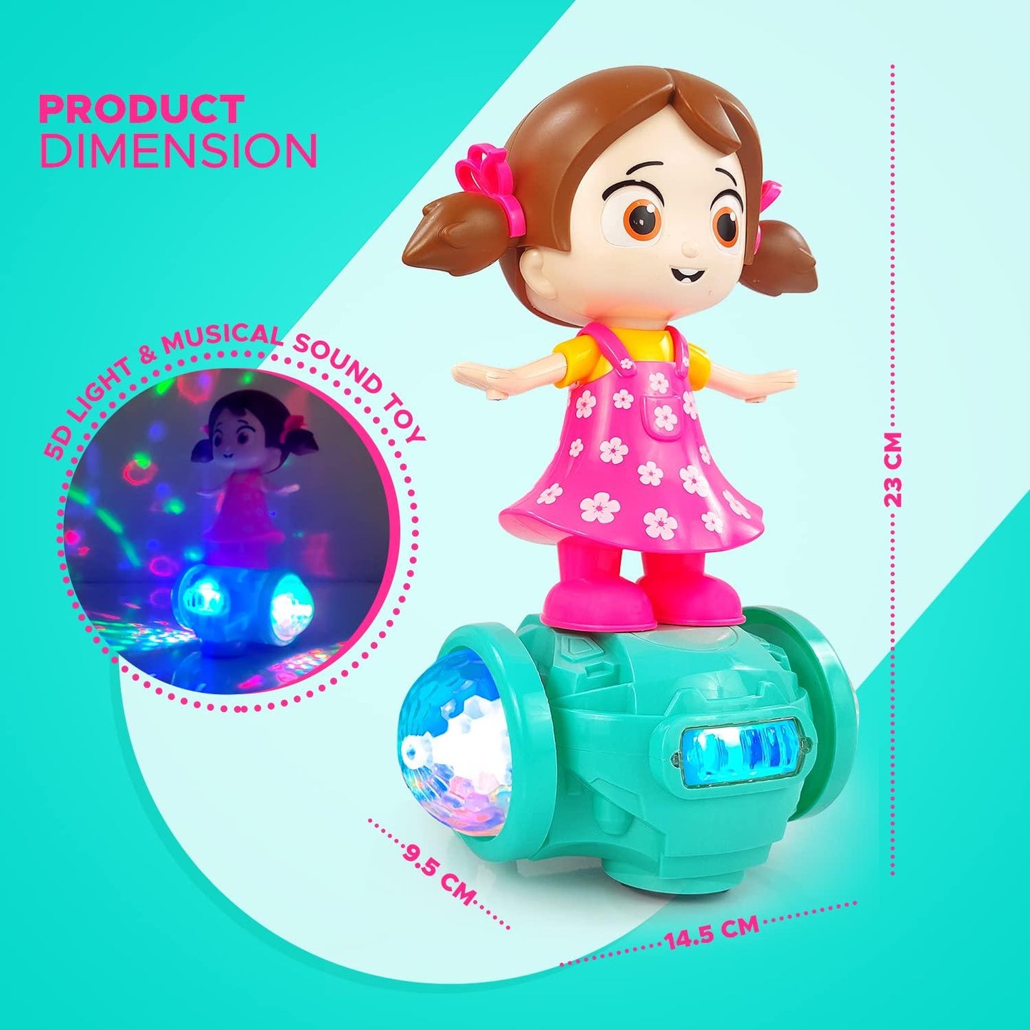 360 Degree Rotating Musical Dancing Doll