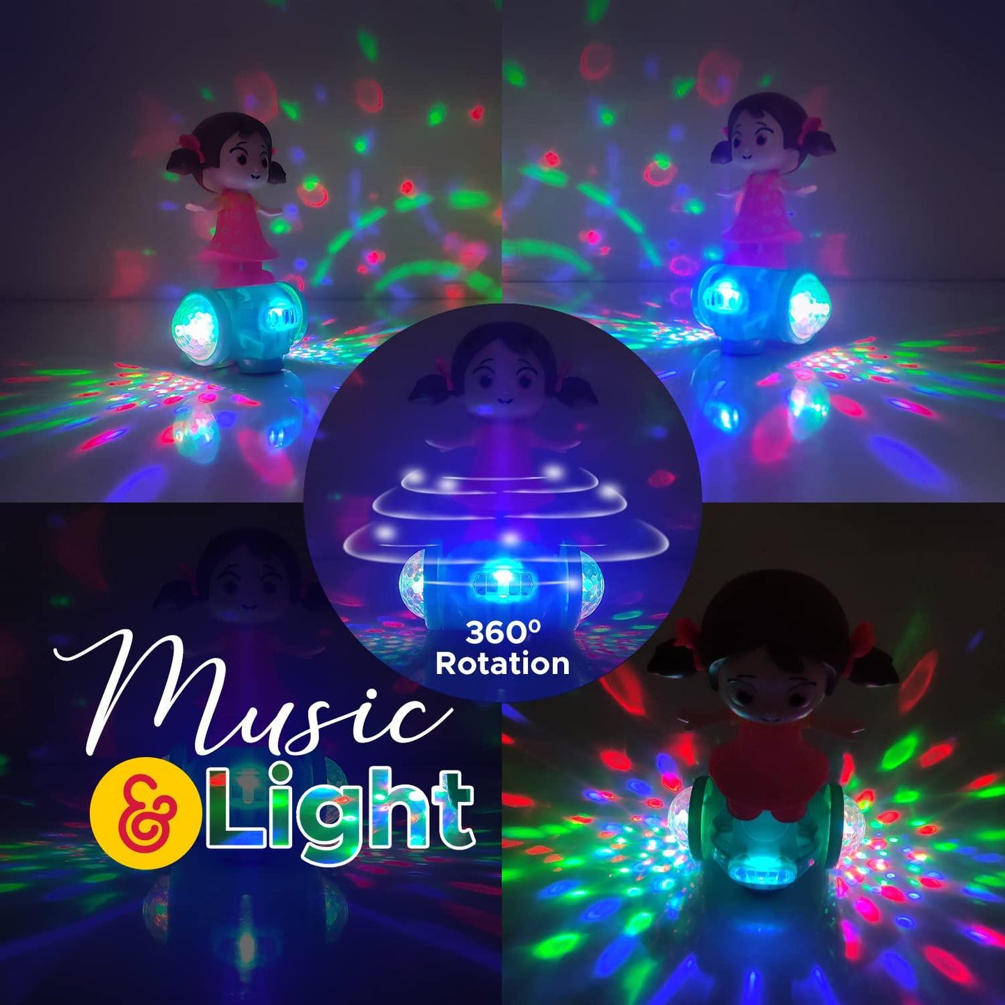 360 Degree Rotating Musical Dancing Doll