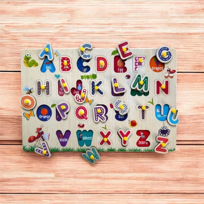 2 in 1 Alphabet Peg with Wipe-Clean Writing Practice Board