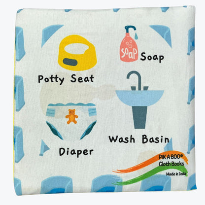 Baby's Potty Time Interactive Potty Training Cloth Book with Flaps, Velcro & Crinkly Cover (0-3 Years)