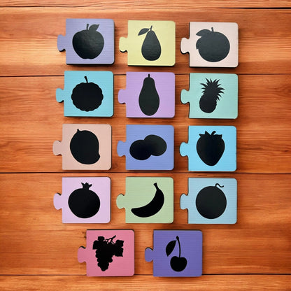 Fruits Matching Shadow 2 Piece Puzzle