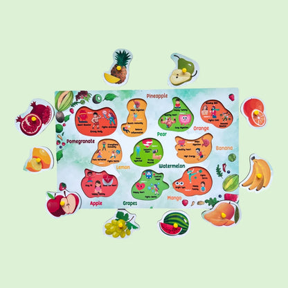 Fruits & Vegetables Peg Puzzle Combo