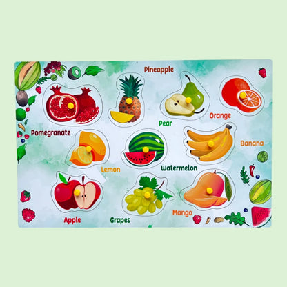 Fruits & Vegetables Peg Puzzle Combo