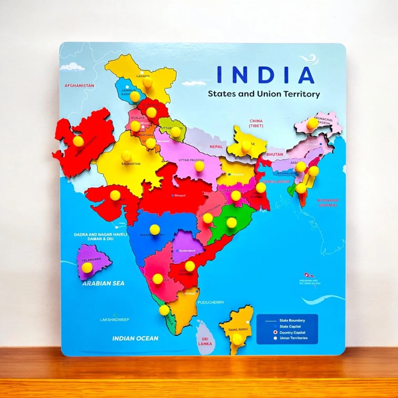 India Map Puzzle for Kids | Educational Geography Learning Toy with States & Capitals