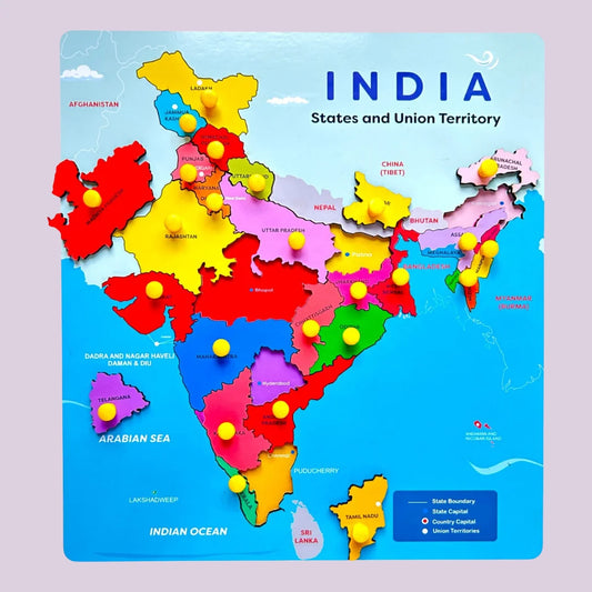 India Map & Continent Puzzle Combo Kit