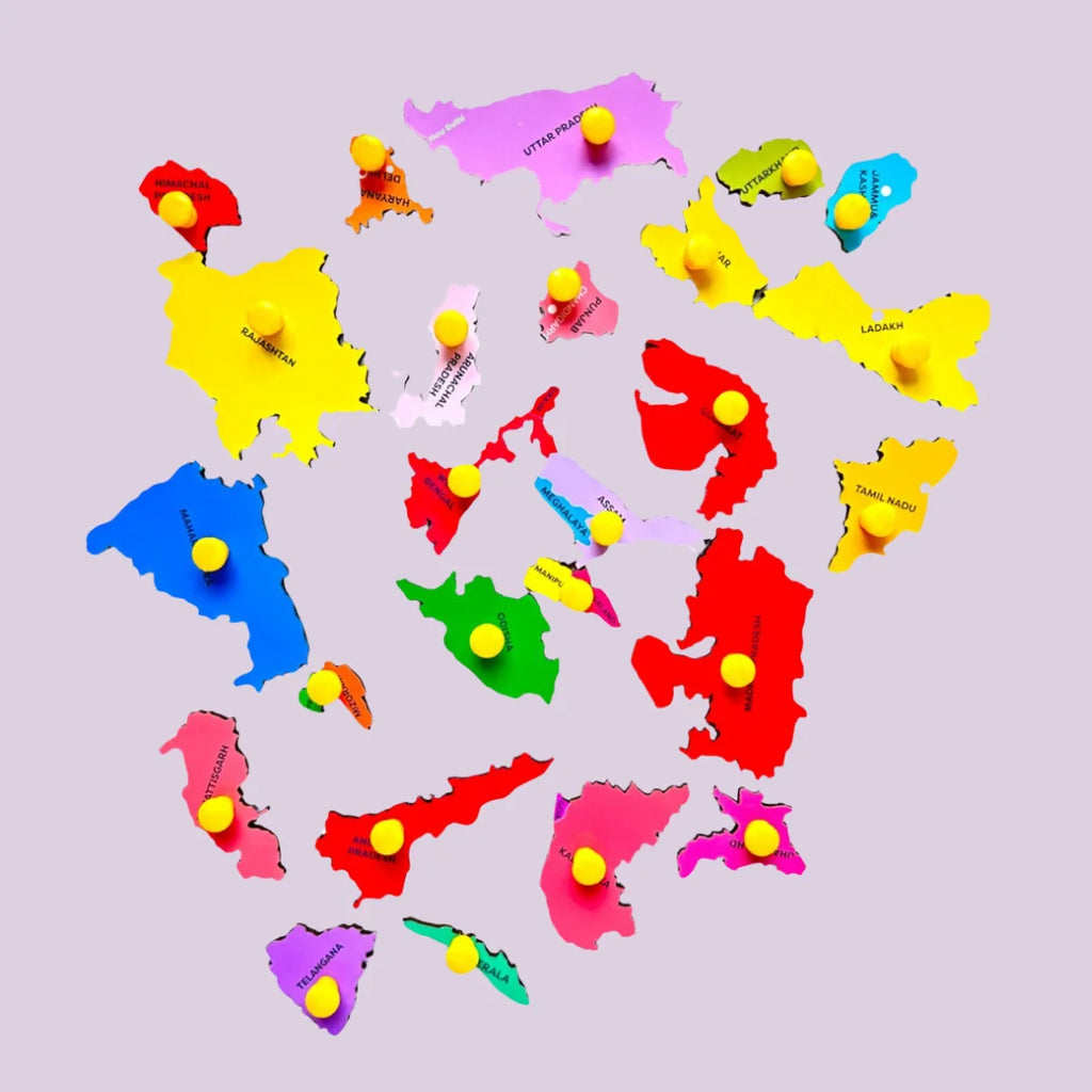 India Map & Continent Puzzle Combo Kit