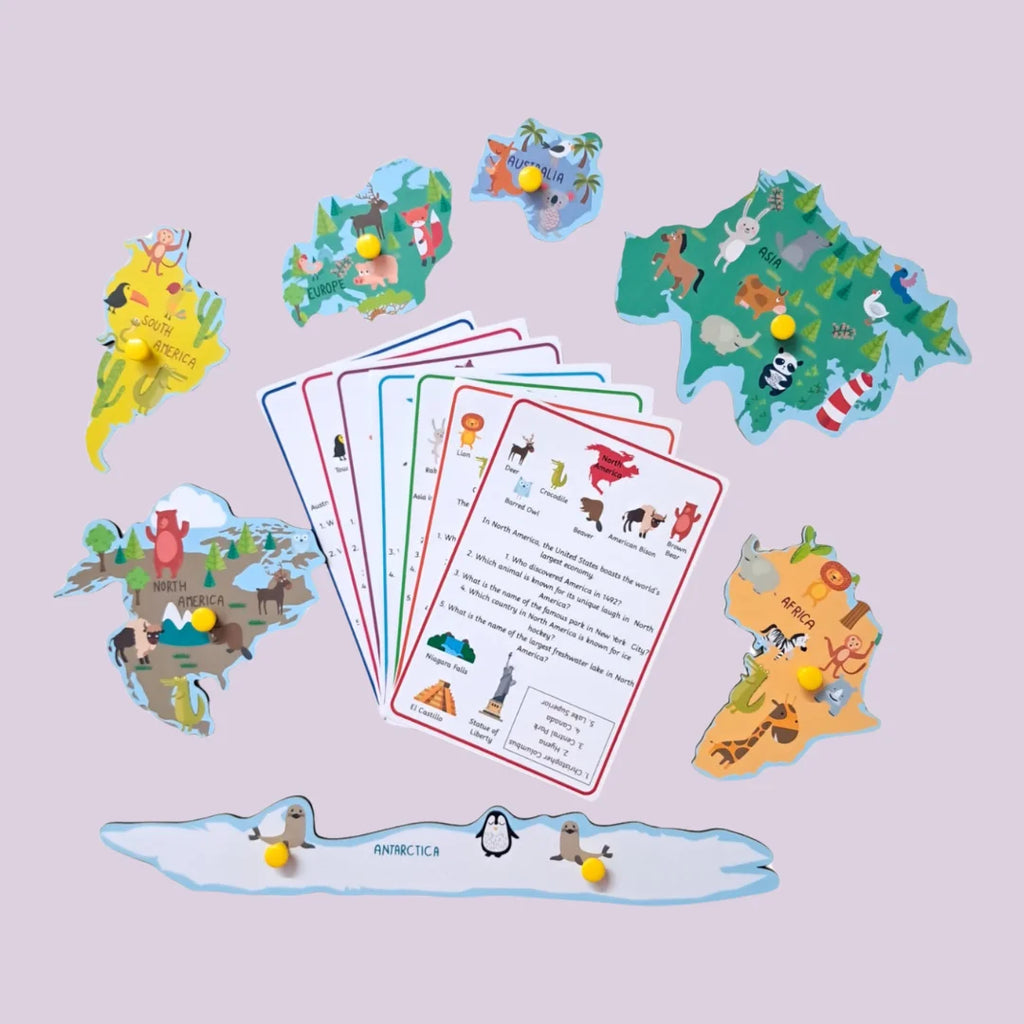 India Map & Continent Puzzle Combo Kit