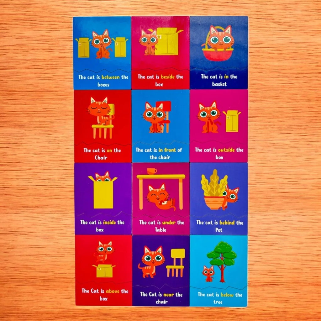 Preposition Tiles | 5 to 10 years | Color Matching Game