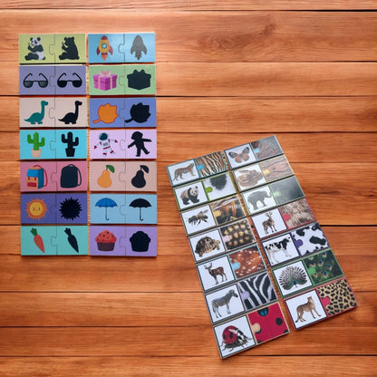 Spot The Match-Animal Pattern And Shadow Combo
