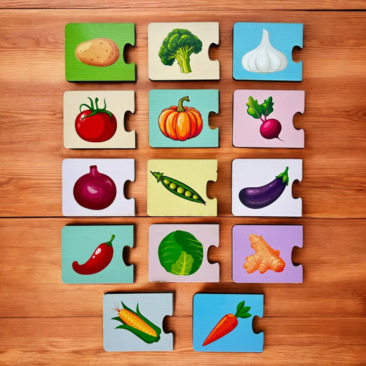 Vegetables Matching Shadow 2 Piece Puzzle