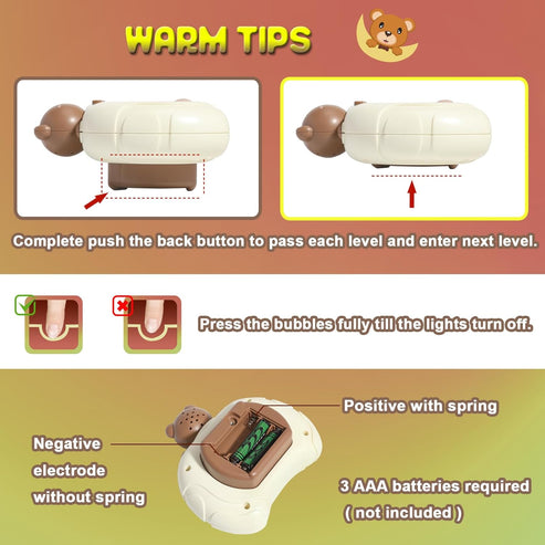 Whack A Mole Poppit Game Machine – Fun Stress Buster for Kids, Boys, Girls & Adults