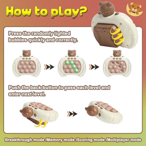 Whack A Mole Poppit Game Machine – Fun Stress Buster for Kids, Boys, Girls & Adults