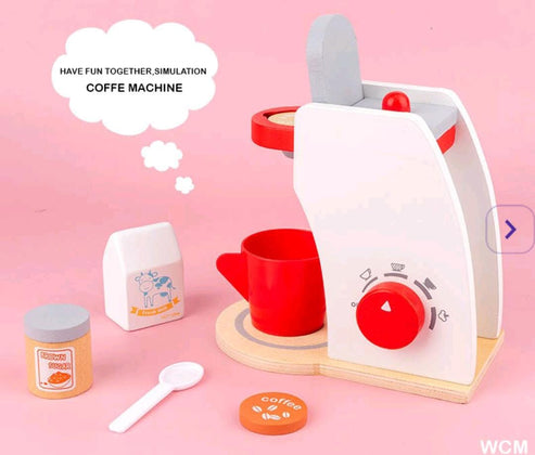 Wooden Coffee Maker Toy Set – Fun Pretend Play & Skill Building for Kids