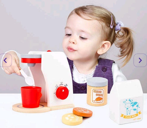 Wooden Coffee Maker Toy Set – Fun Pretend Play & Skill Building for Kids