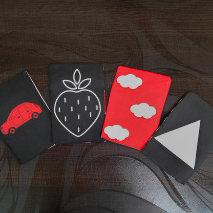 Cloth Black and White High Contrast Flash Cards l Kids Early Learning l Brain Development Study Material for Preschoolers and Kindergarten