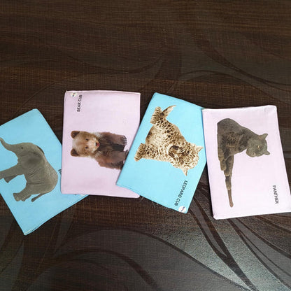 Cloth Wild Animals Flash Cards l Kids Early Learning l Brain Development Study Material for Preschoolers and Kindergarten
