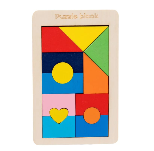 Wooden Tetris Puzzle for Kids