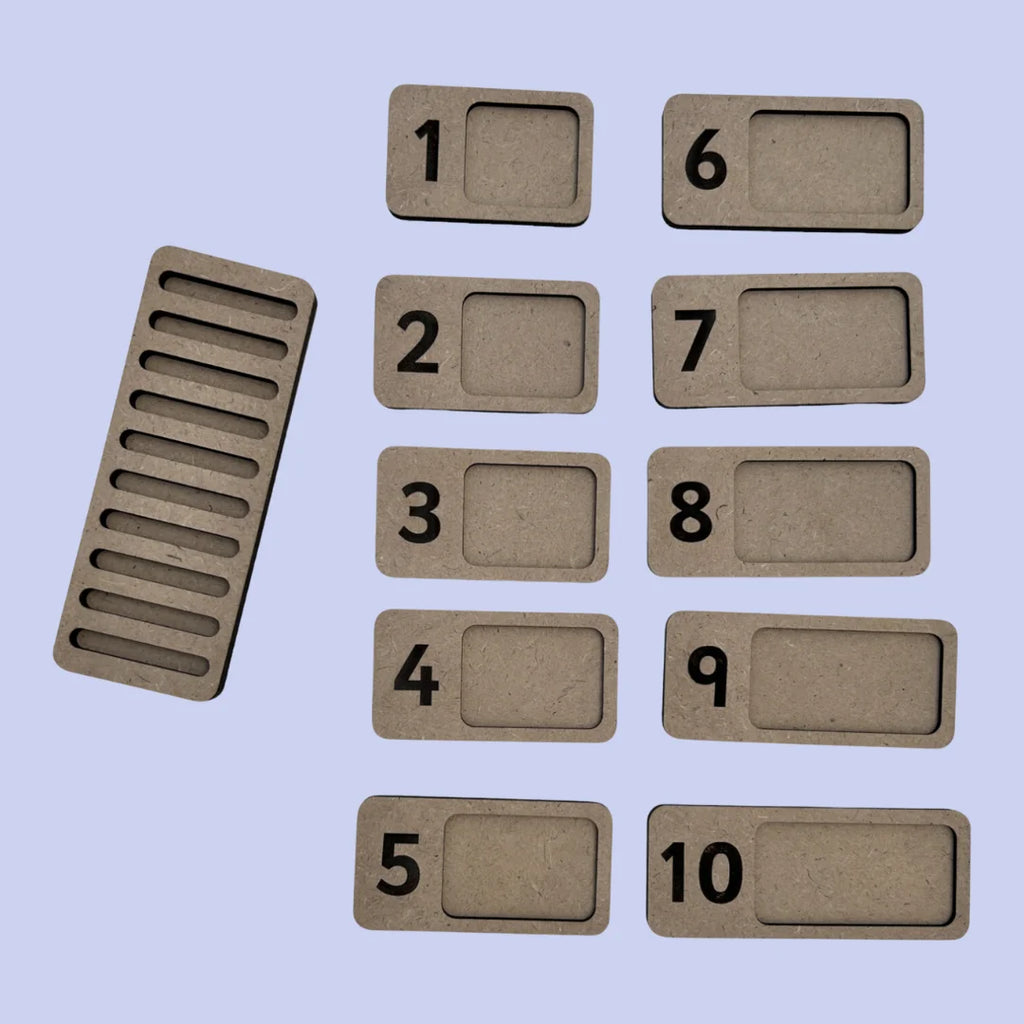 1-10 Counting Tray With 60 Woolen Beads